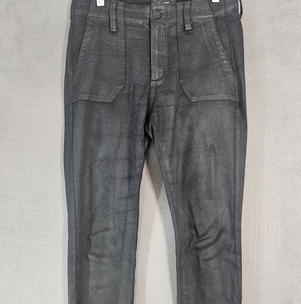 Paige Jeans Womens Size 27 Black Mayslie Jogger Ankle Zip Taper Leg Pants
